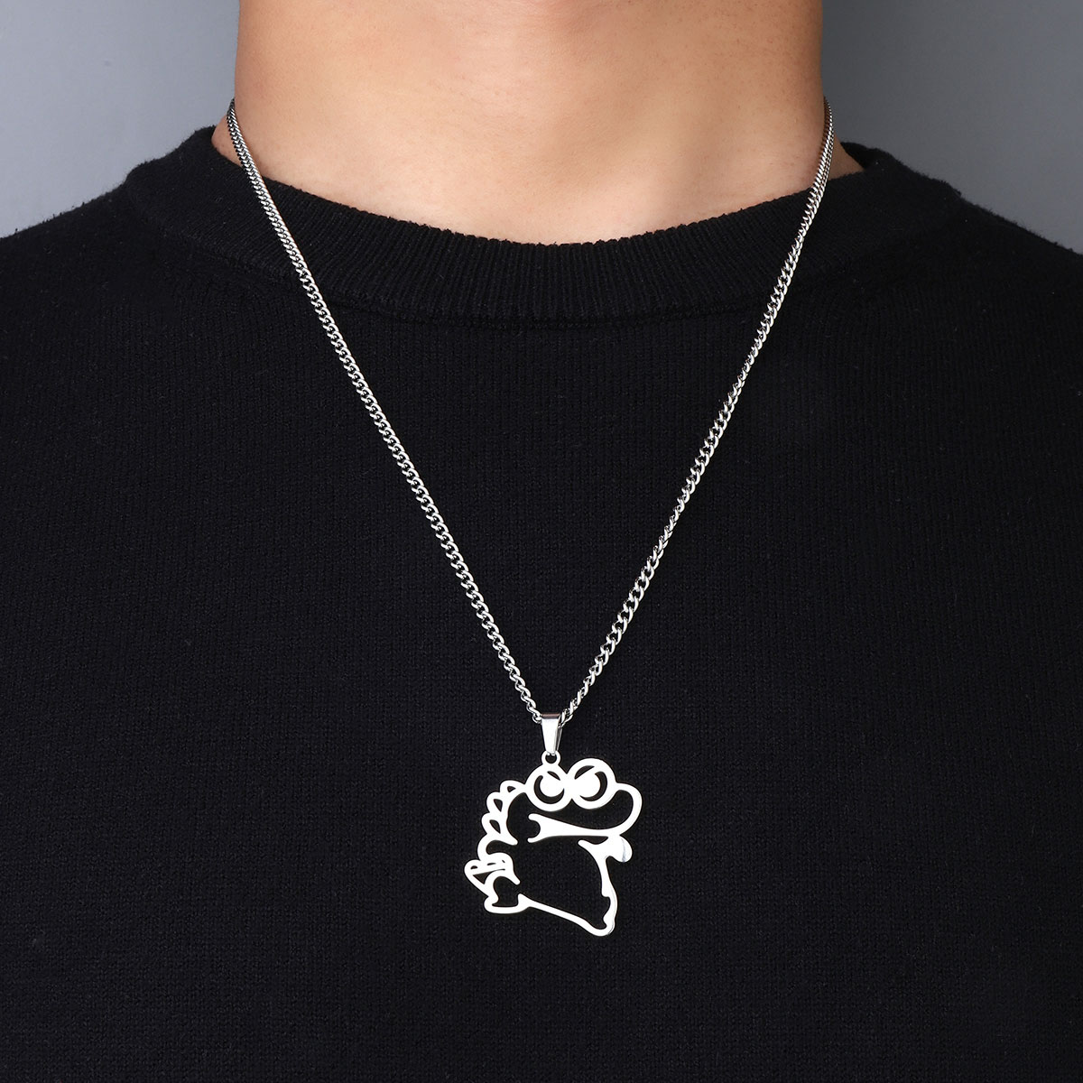 Acier Inoxydable 201 Hip Hop Évider Dinosaure Pendentif display picture 2