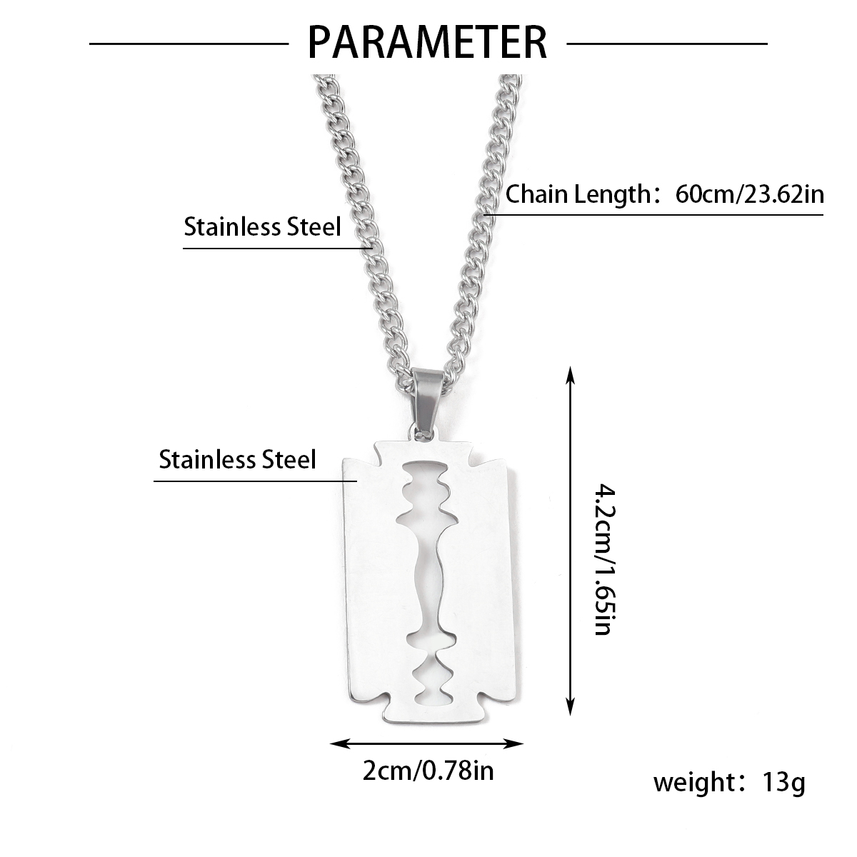 Hip-Hop Solid Color 201 Stainless Steel Men's Pendant Necklace display picture 23