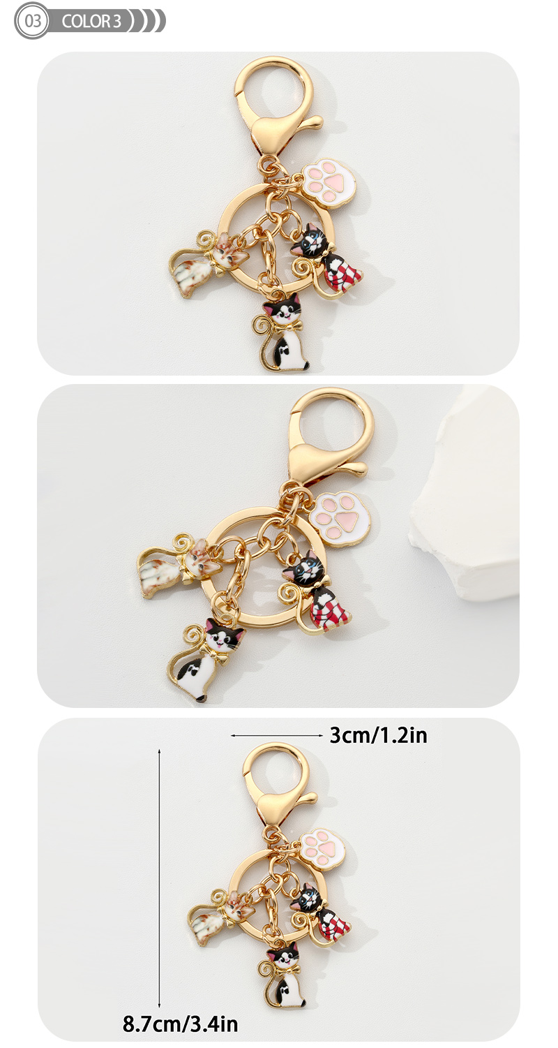 Simple Style Color Block Alloy Keychain display picture 4