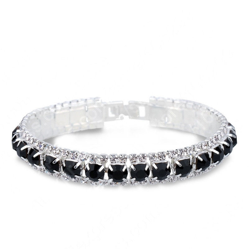 Simple Style Shiny Round Rhinestone Inlay Rhinestones Women's Bracelets display picture 5