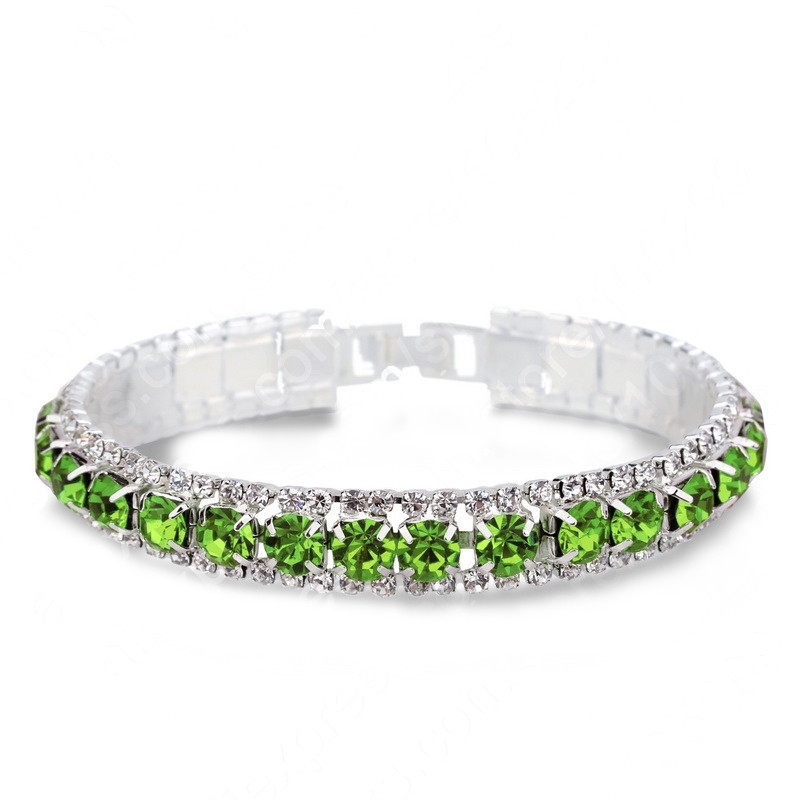 Simple Style Shiny Round Rhinestone Inlay Rhinestones Women's Bracelets display picture 4