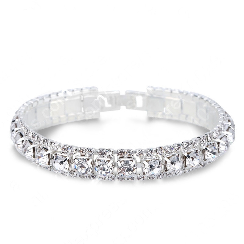 Style Simple Brillant Rond Strass Incruster Strass Femmes Bracelets display picture 2