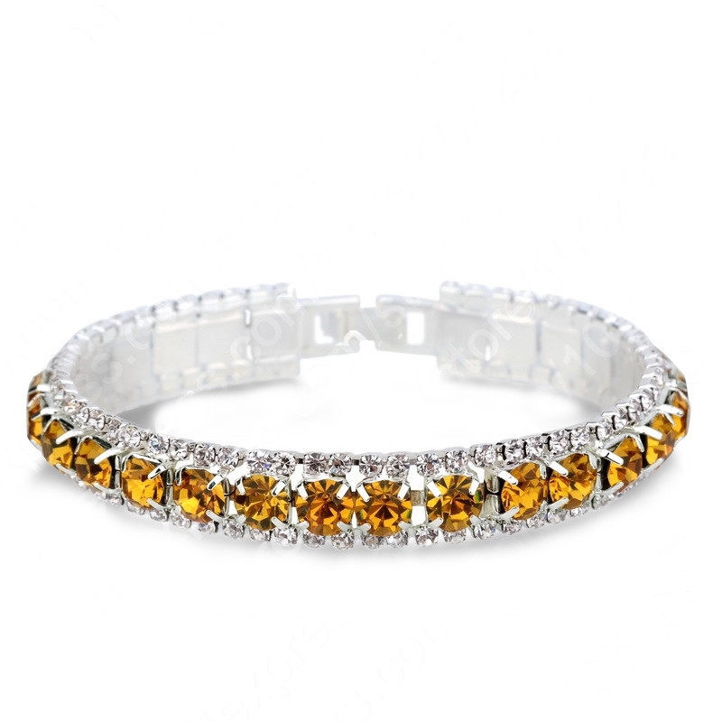 Simple Style Shiny Round Rhinestone Inlay Rhinestones Women's Bracelets display picture 8