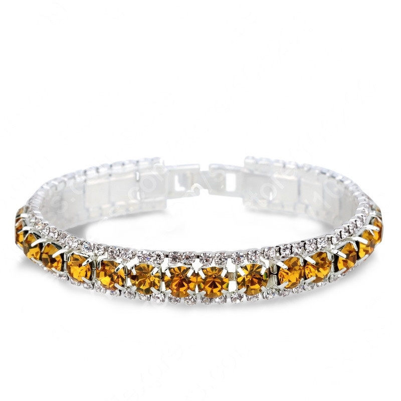 Style Simple Brillant Rond Strass Incruster Strass Femmes Bracelets display picture 8