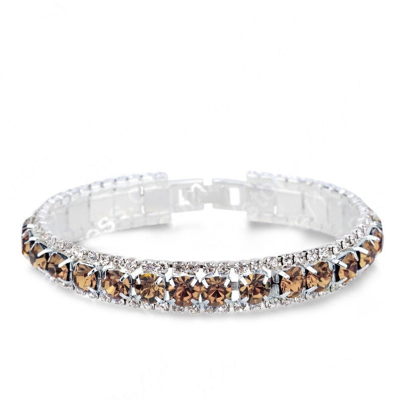 Style Simple Brillant Rond Strass Incruster Strass Femmes Bracelets display picture 6