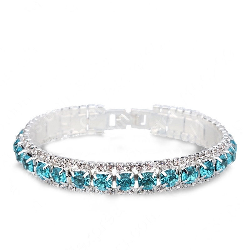 Style Simple Brillant Rond Strass Incruster Strass Femmes Bracelets display picture 11