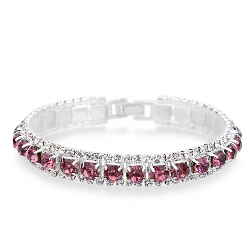 Style Simple Brillant Rond Strass Incruster Strass Femmes Bracelets display picture 10