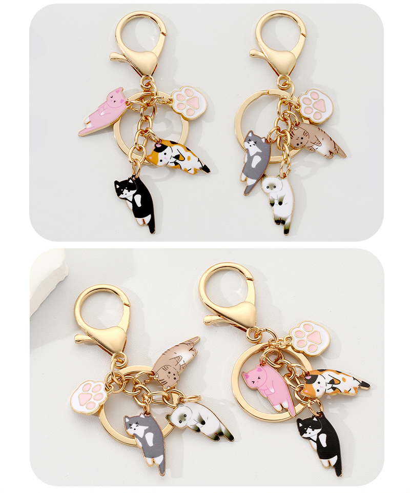 Simple Style Cat Alloy Keychain display picture 3
