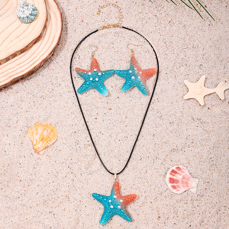 Cute Beach Starfish Arylic Women's Jewelry Set display picture 3