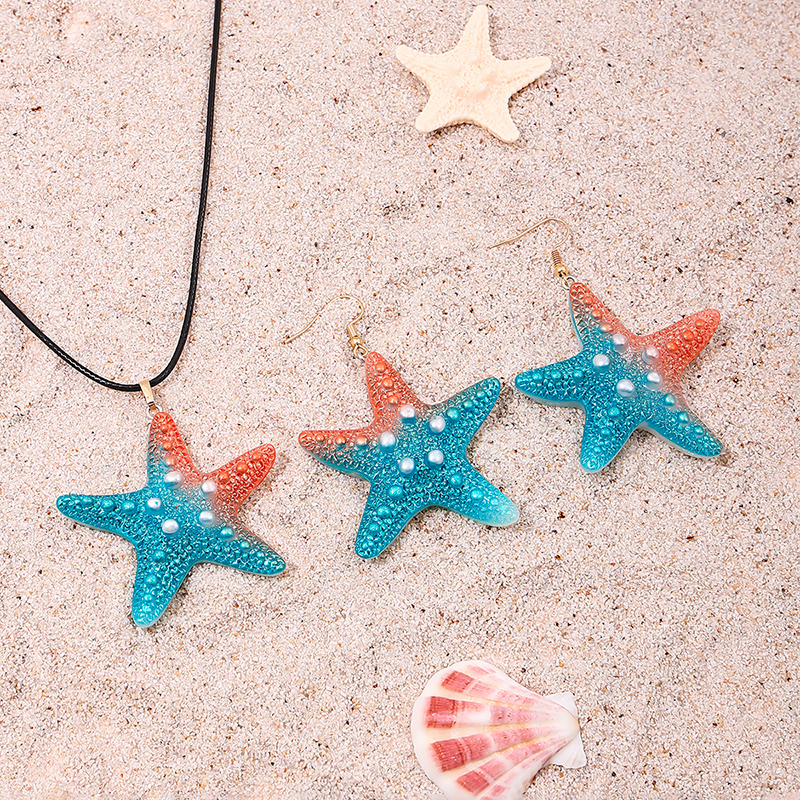 Cute Beach Starfish Arylic Women's Jewelry Set display picture 5