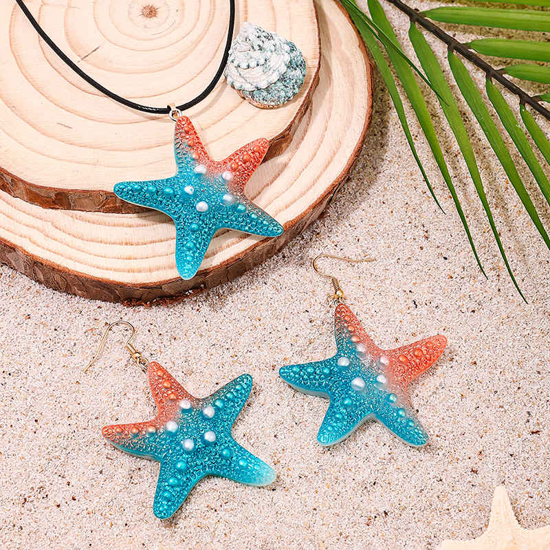 Cute Beach Starfish Arylic Women's Jewelry Set display picture 1