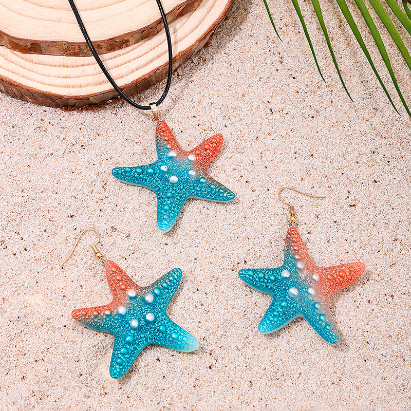 Cute Beach Starfish Arylic Women's Jewelry Set display picture 4