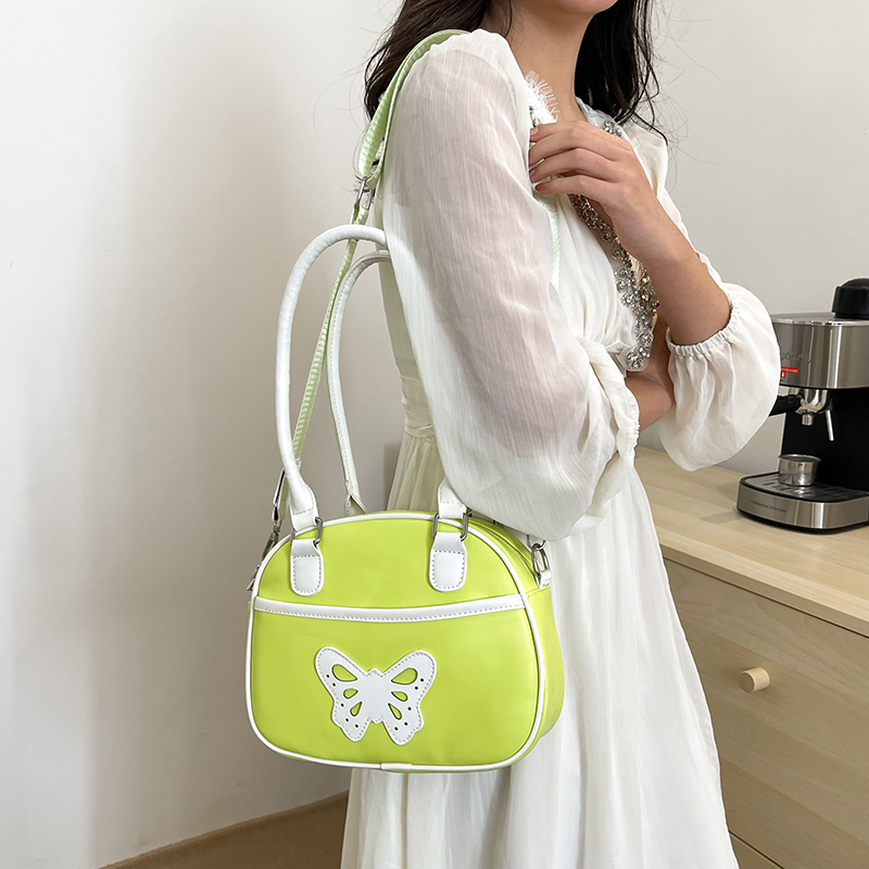 Women's Medium Pu Leather Butterfly Classic Style Sewing Thread Zipper Crossbody Bag display picture 2