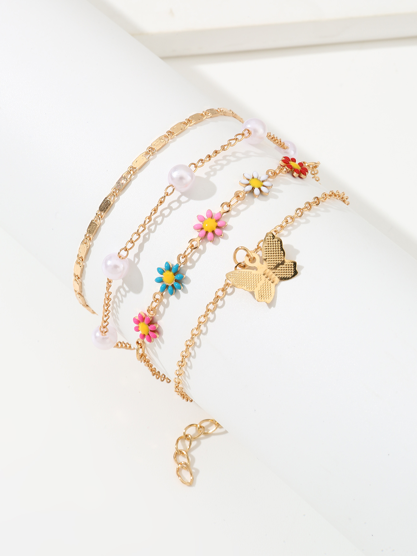 Beach Sweet Flower Butterfly Alloy Wholesale Anklet display picture 2