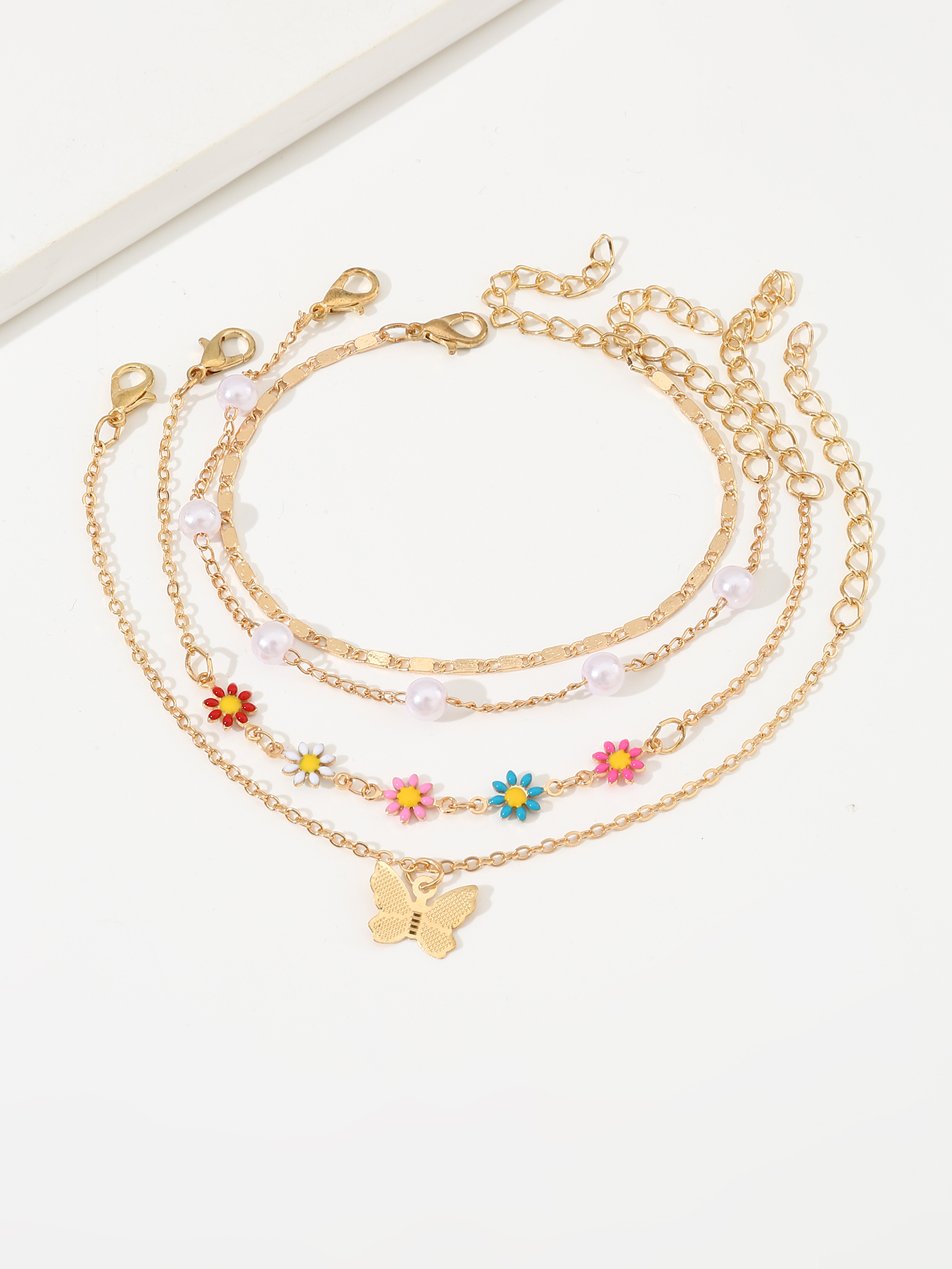 Beach Sweet Flower Butterfly Alloy Wholesale Anklet display picture 5