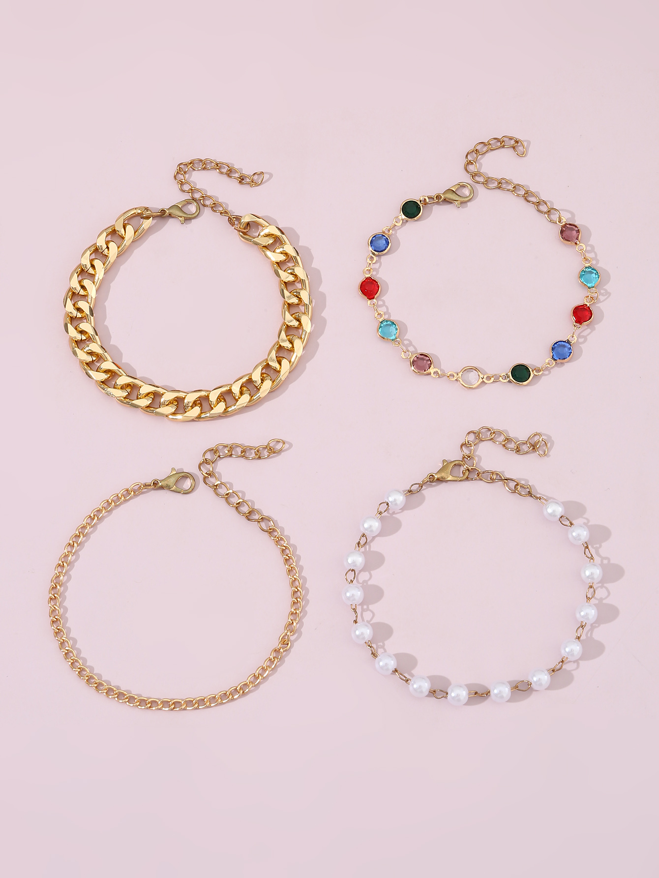 Beach Simple Style Round Rhinestones Alloy Wholesale Anklet display picture 1