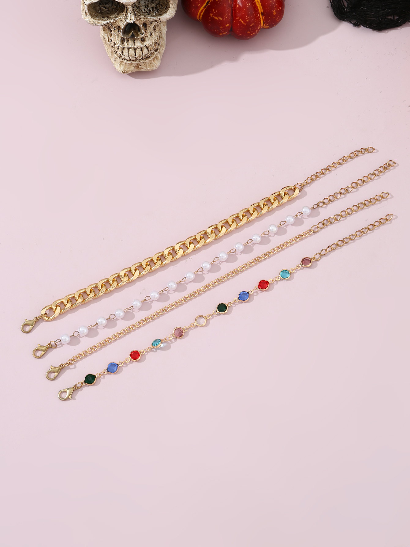 Beach Simple Style Round Rhinestones Alloy Wholesale Anklet display picture 6