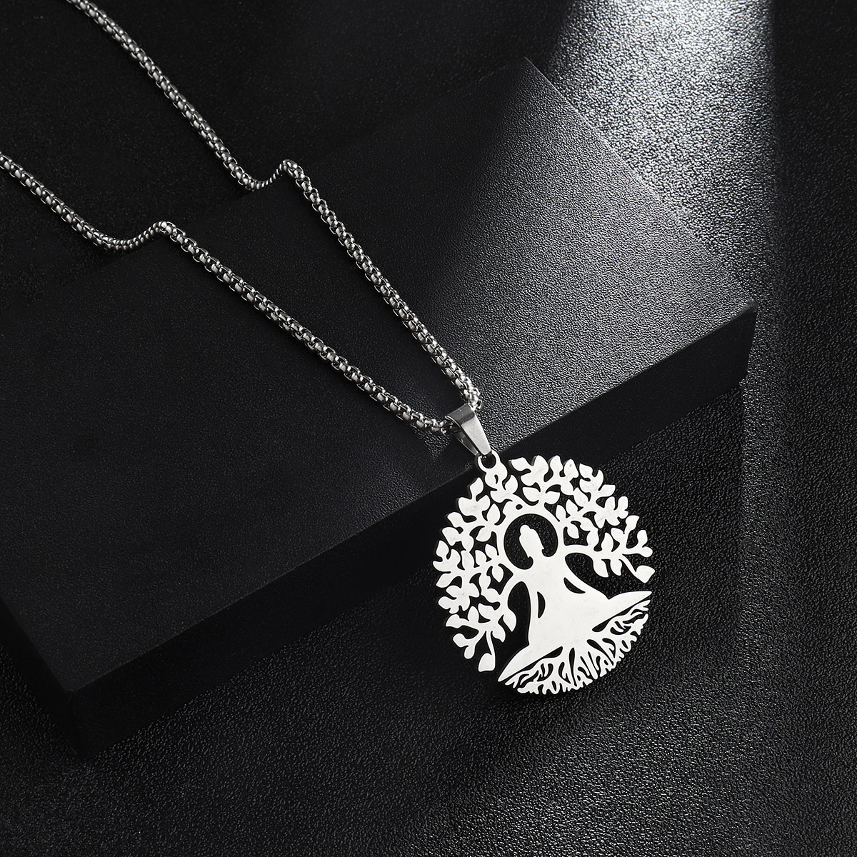 Basic Modern Style Classic Style Tree 201 Stainless Steel Unisex Pendant Necklace display picture 1