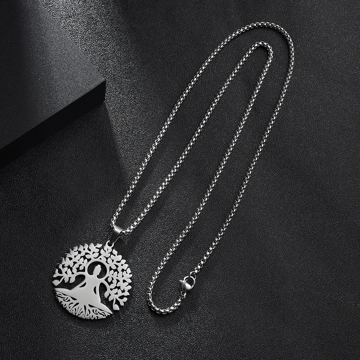 Basic Modern Style Classic Style Tree 201 Stainless Steel Unisex Pendant Necklace display picture 3