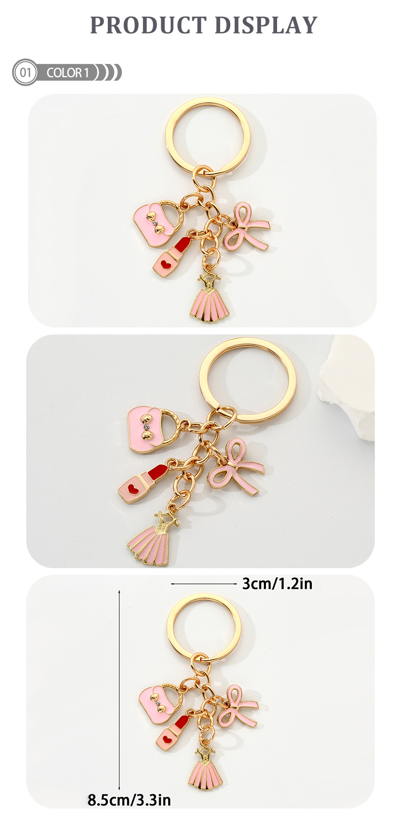 Simple Style Bow Knot Alloy Keychain display picture 1