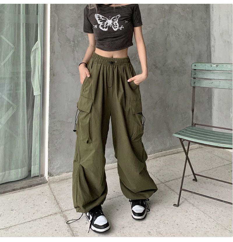 Women's Daily Street Casual Solid Color Full Length Cargo Pants display picture 5