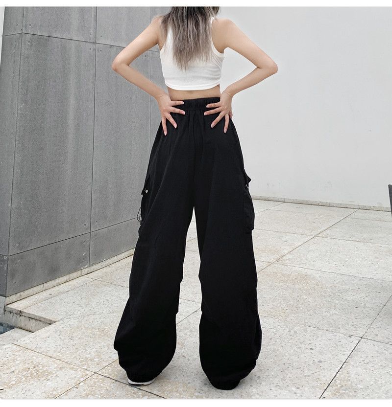 Women's Daily Street Casual Solid Color Full Length Cargo Pants display picture 6