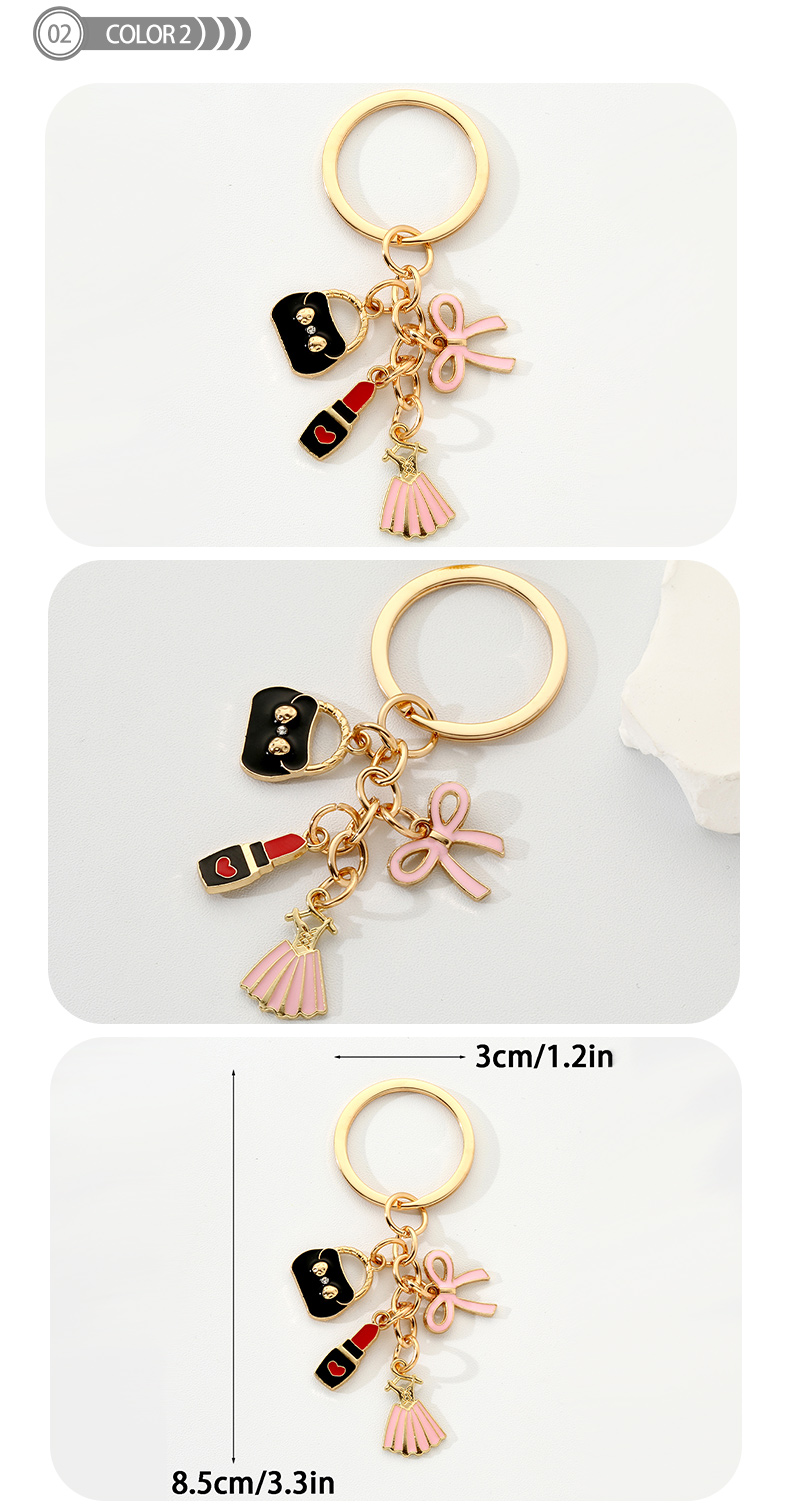 Simple Style Bow Knot Alloy Keychain display picture 2