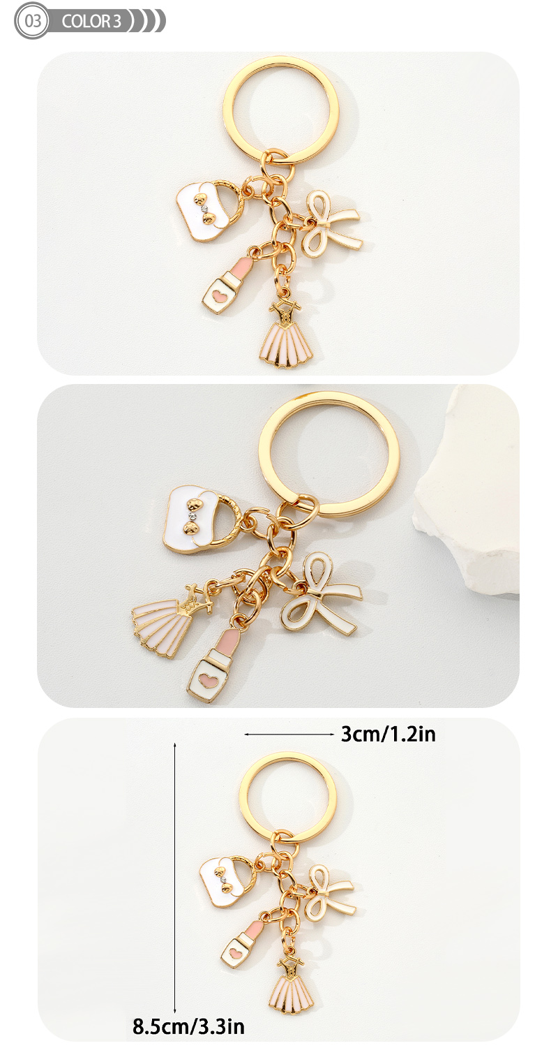 Simple Style Bow Knot Alloy Keychain display picture 3