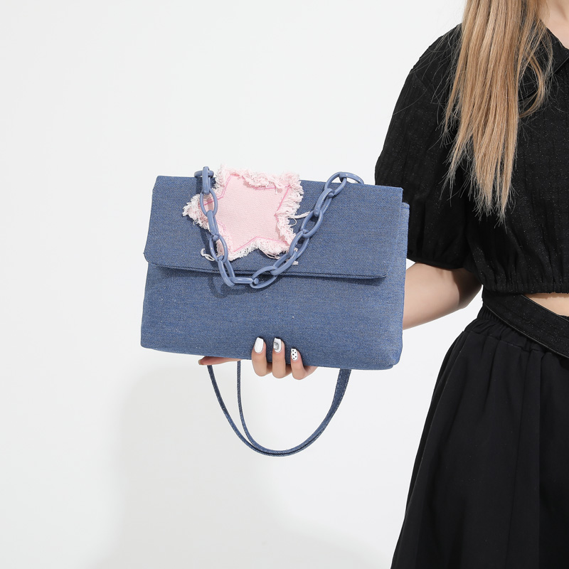 Women's Streetwear Star Denim Shopping Bags display picture 9