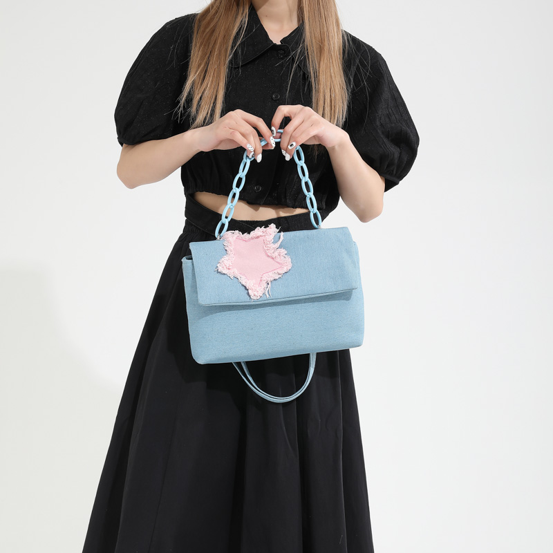 Women's Streetwear Star Denim Shopping Bags display picture 6