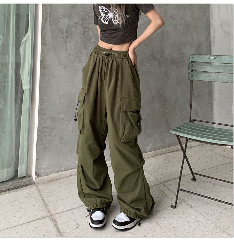 Women's Daily Street Casual Solid Color Full Length Cargo Pants display picture 9