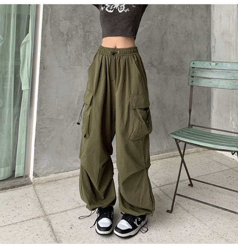 Women's Daily Street Casual Solid Color Full Length Cargo Pants display picture 7