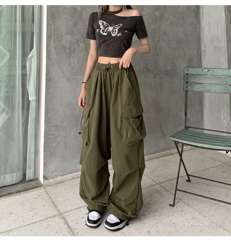 Women's Daily Street Casual Solid Color Full Length Cargo Pants display picture 8