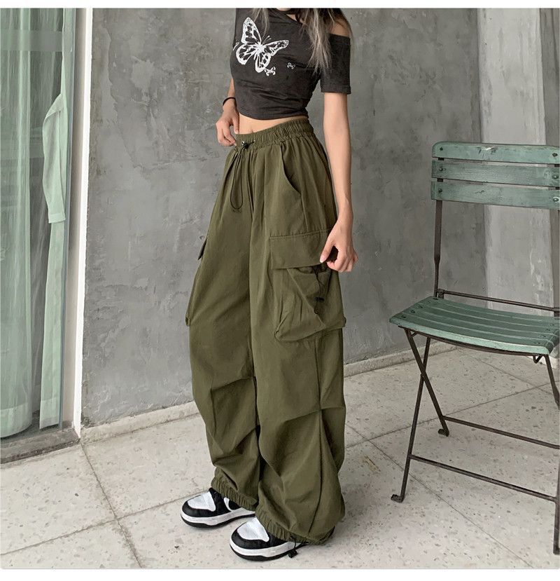 Women's Daily Street Casual Solid Color Full Length Cargo Pants display picture 12