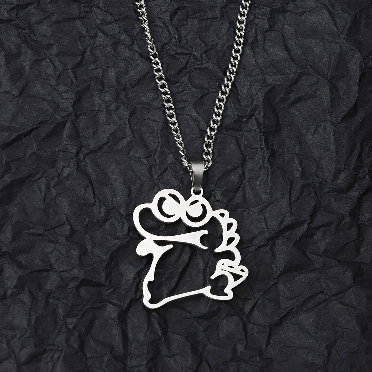 Acier Inoxydable 201 Hip Hop Évider Dinosaure Pendentif display picture 1