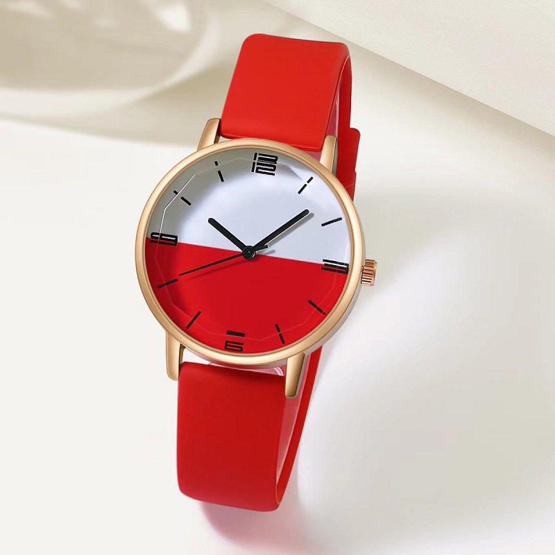 Süß Japanischer Stil Süss Farbblock Schnalle Quarz Frauen Uhren display picture 1