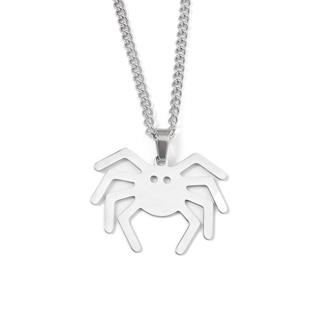 201 Stainless Steel Hip-Hop Simple Style Spider Pendant Necklace display picture 4