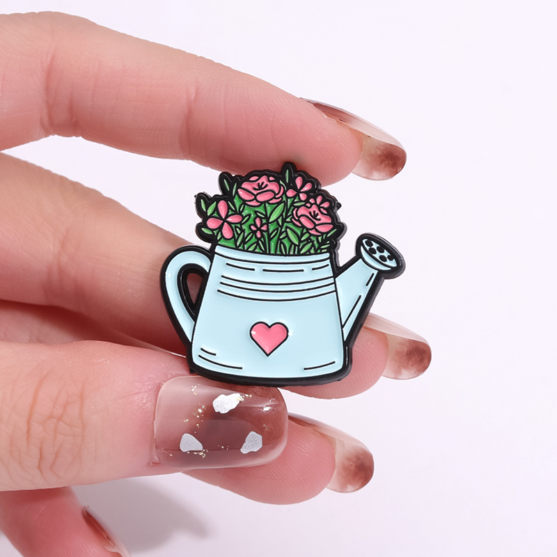 Cartoon Style Cute Cowboy Style Motorcycle Cup Flower Alloy Stoving Varnish Plating Unisex Brooches display picture 2