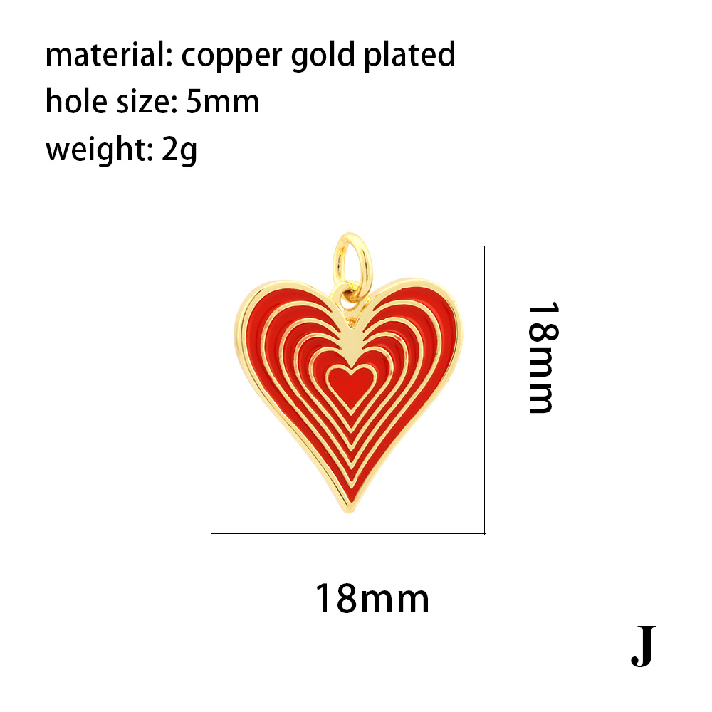 1 Piece Copper 18K Gold Plated Rainbow Heart Shape Pendant Chain display picture 10