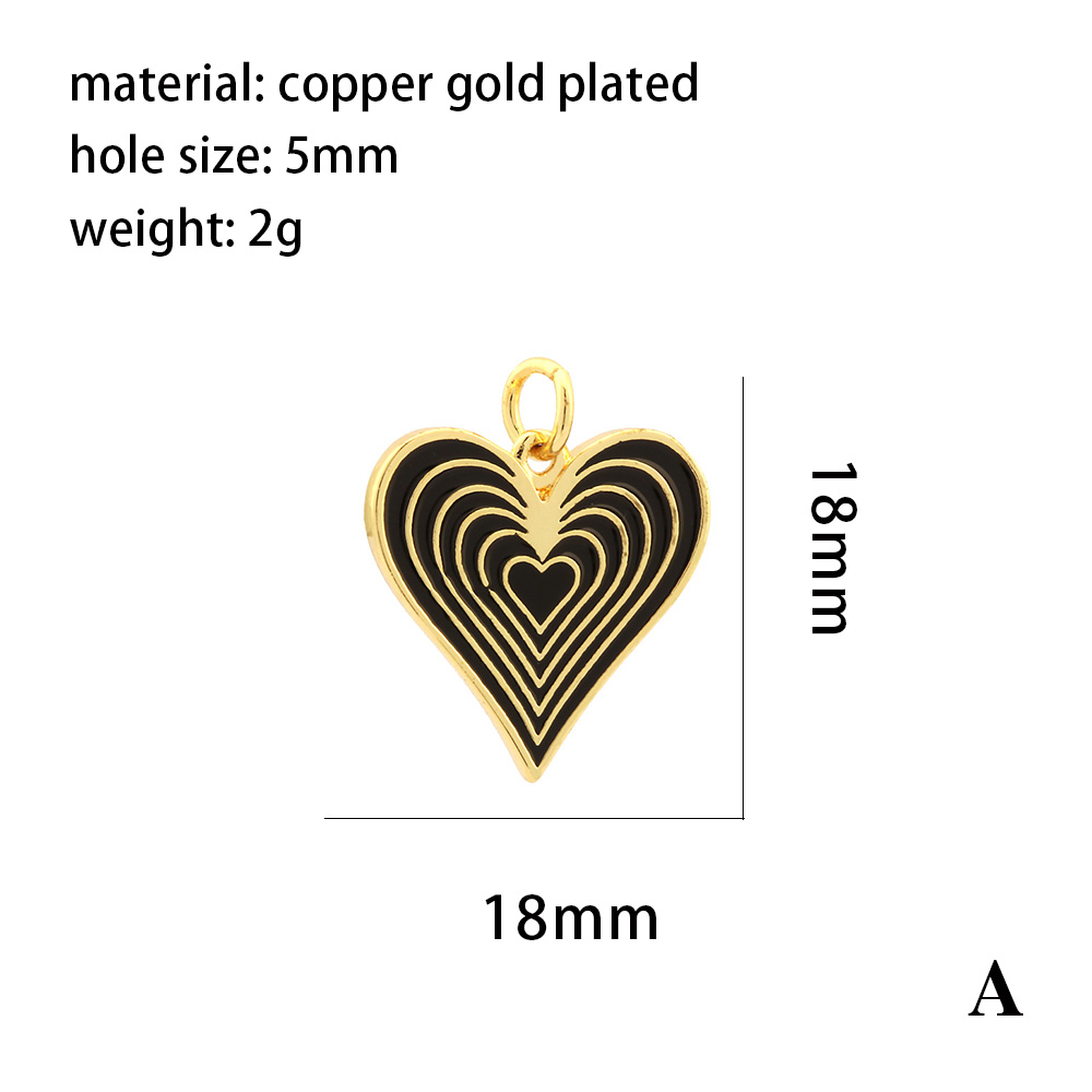 1 Piece Copper 18K Gold Plated Rainbow Heart Shape Pendant Chain display picture 7