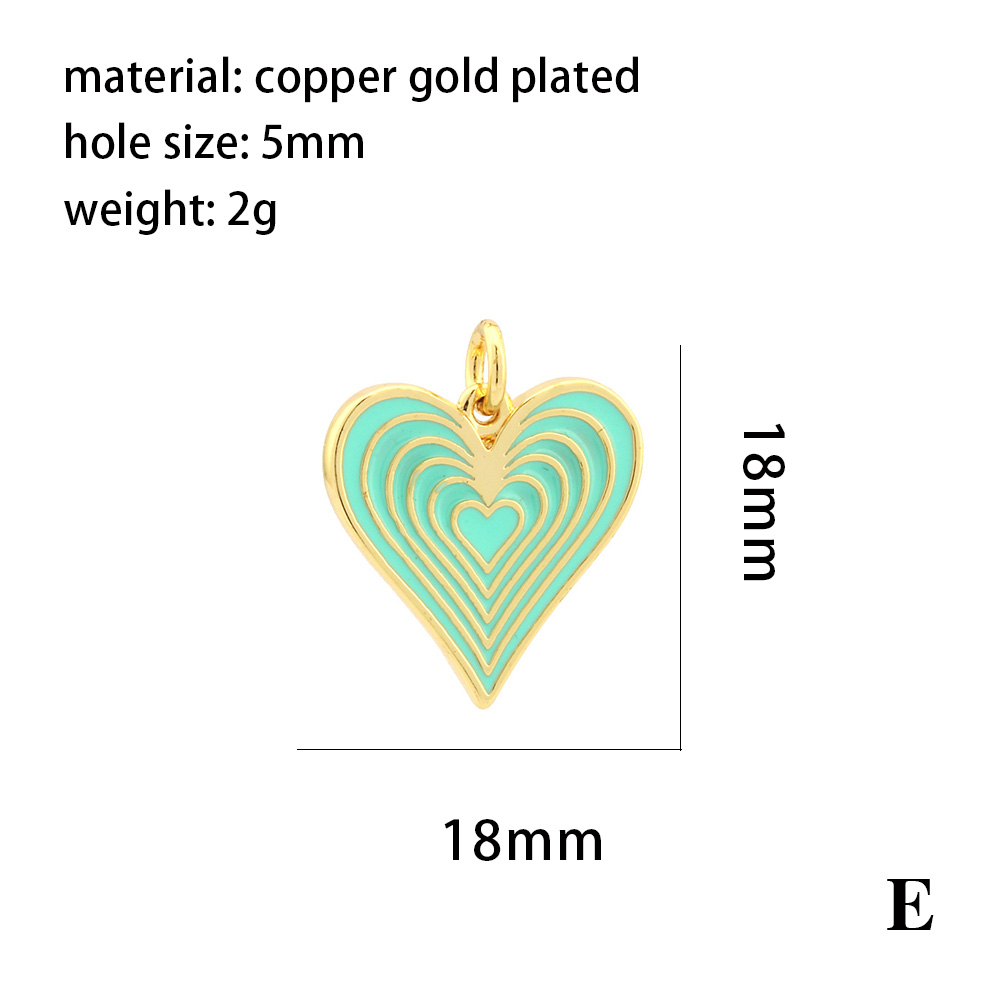 1 Piece Copper 18K Gold Plated Rainbow Heart Shape Pendant Chain display picture 6