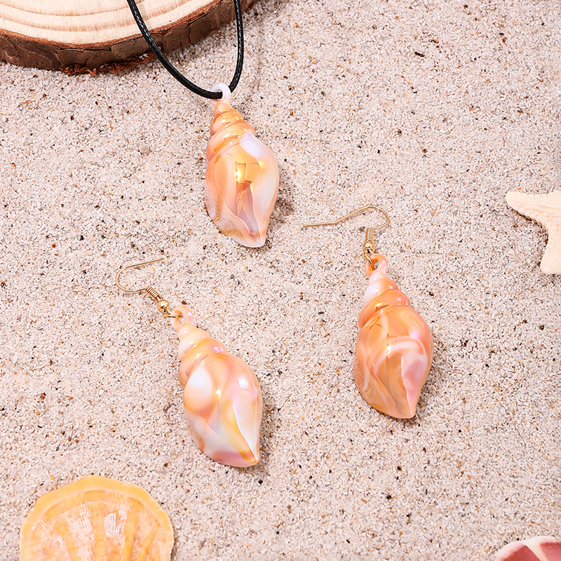 Romantic Beach Tropical Conch Arylic Women's Jewelry Set display picture 3