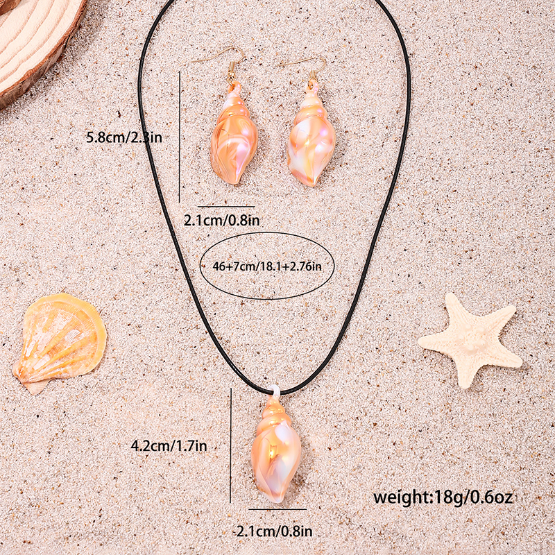 Romantic Beach Tropical Conch Arylic Women's Jewelry Set display picture 6