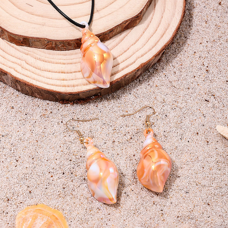 Romantic Beach Tropical Conch Arylic Women's Jewelry Set display picture 2