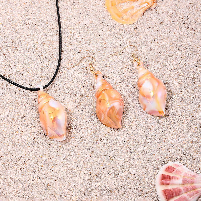 Romantic Beach Tropical Conch Arylic Women's Jewelry Set display picture 4