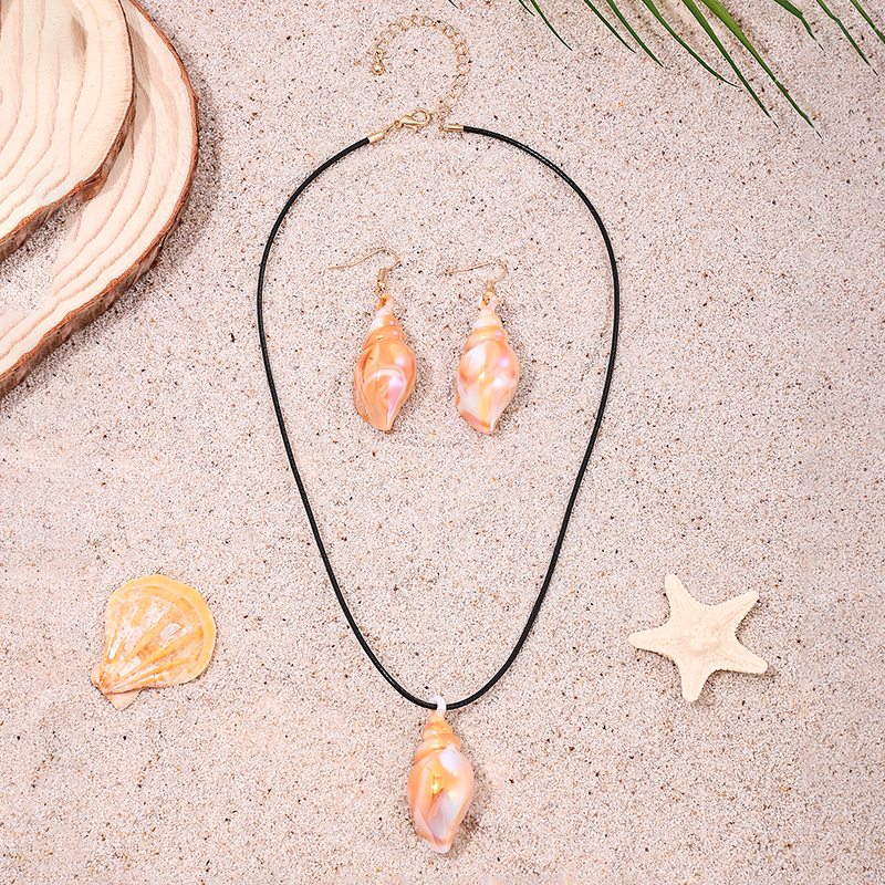 Romantic Beach Tropical Conch Arylic Women's Jewelry Set display picture 5