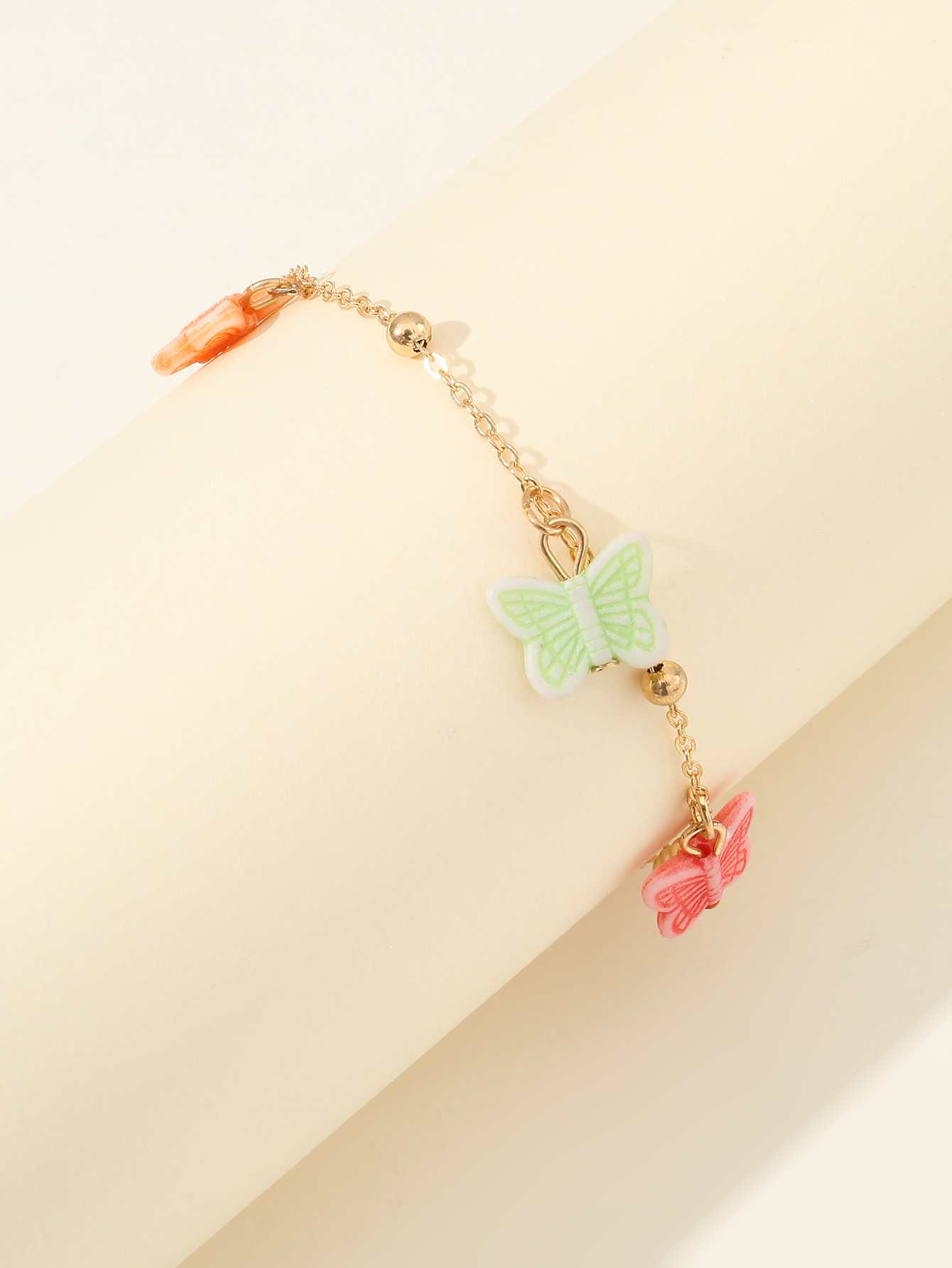Casual Beach Simple Style Heart Shape Butterfly Shell Alloy Chain Hollow Out Women's Bracelets display picture 8
