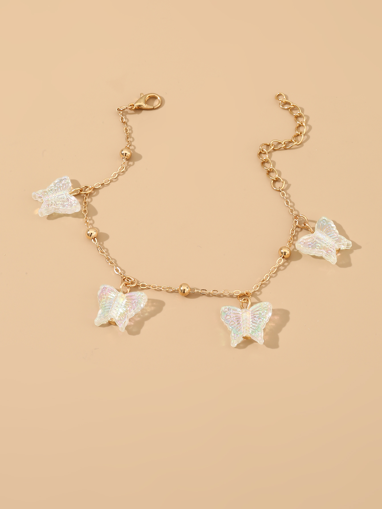 Casual Beach Simple Style Heart Shape Butterfly Shell Alloy Chain Hollow Out Women's Bracelets display picture 26