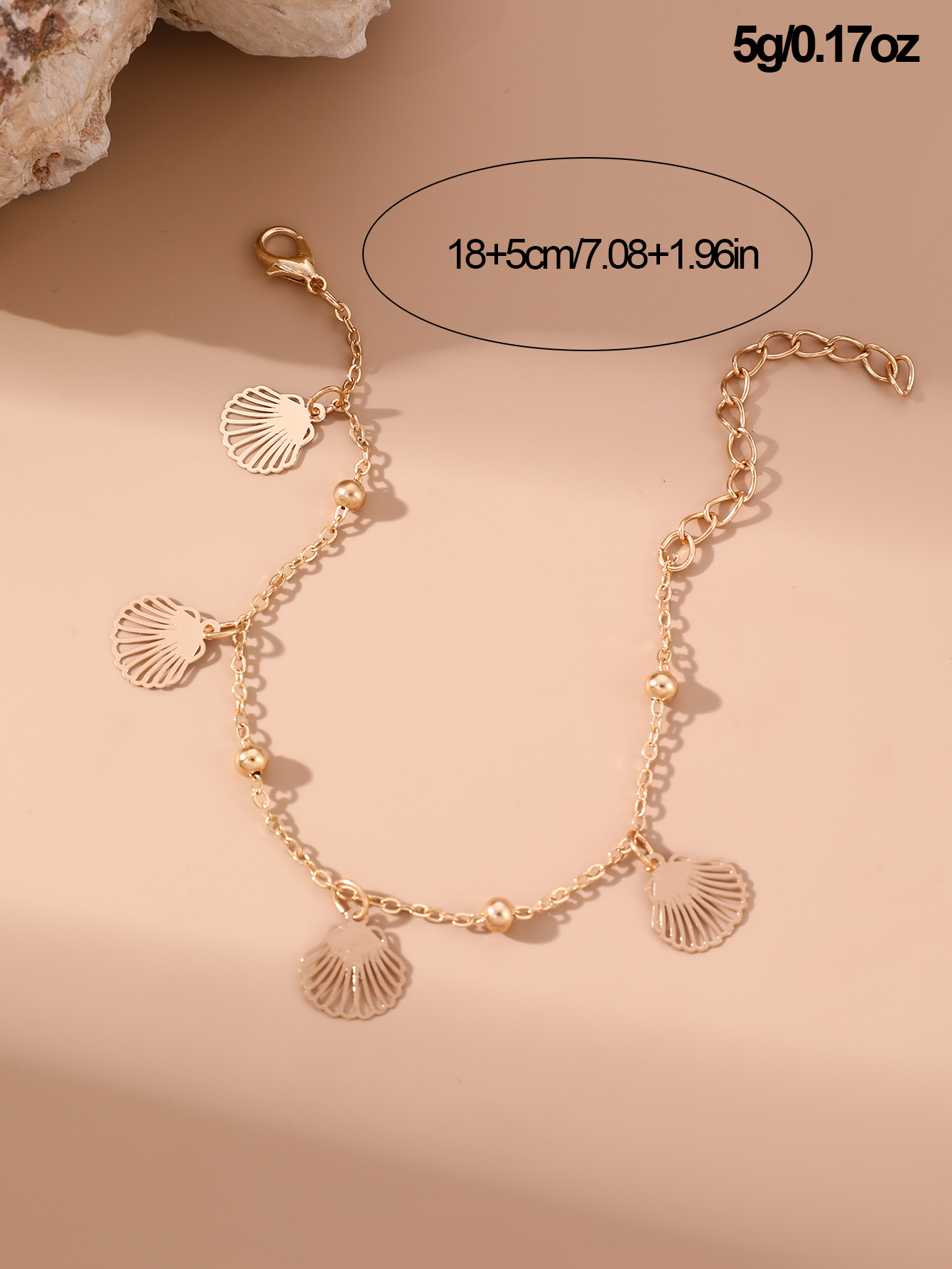 Casual Beach Simple Style Heart Shape Butterfly Shell Alloy Chain Hollow Out Women's Bracelets display picture 3