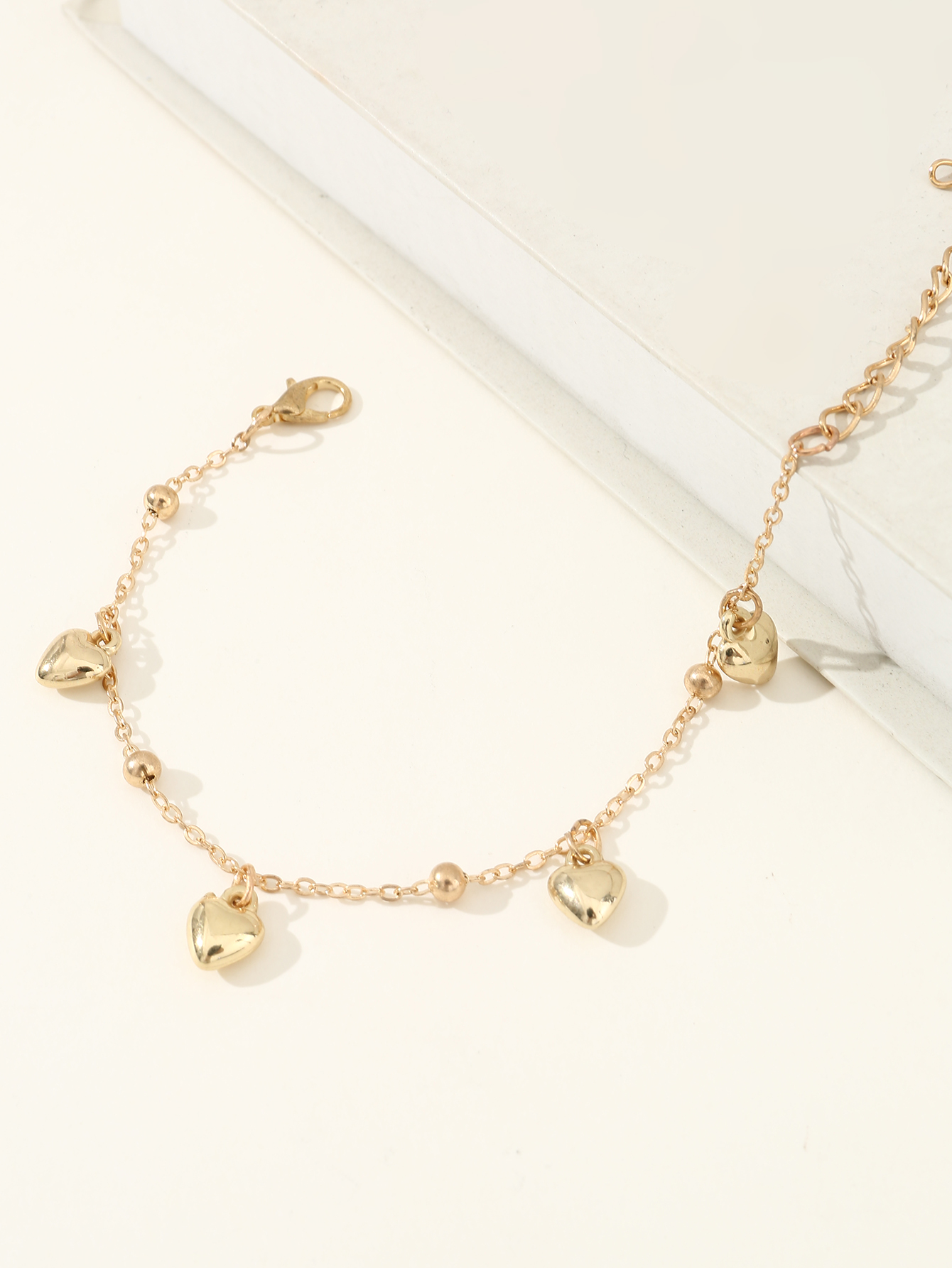 Casual Beach Simple Style Heart Shape Butterfly Shell Alloy Chain Hollow Out Women's Bracelets display picture 17